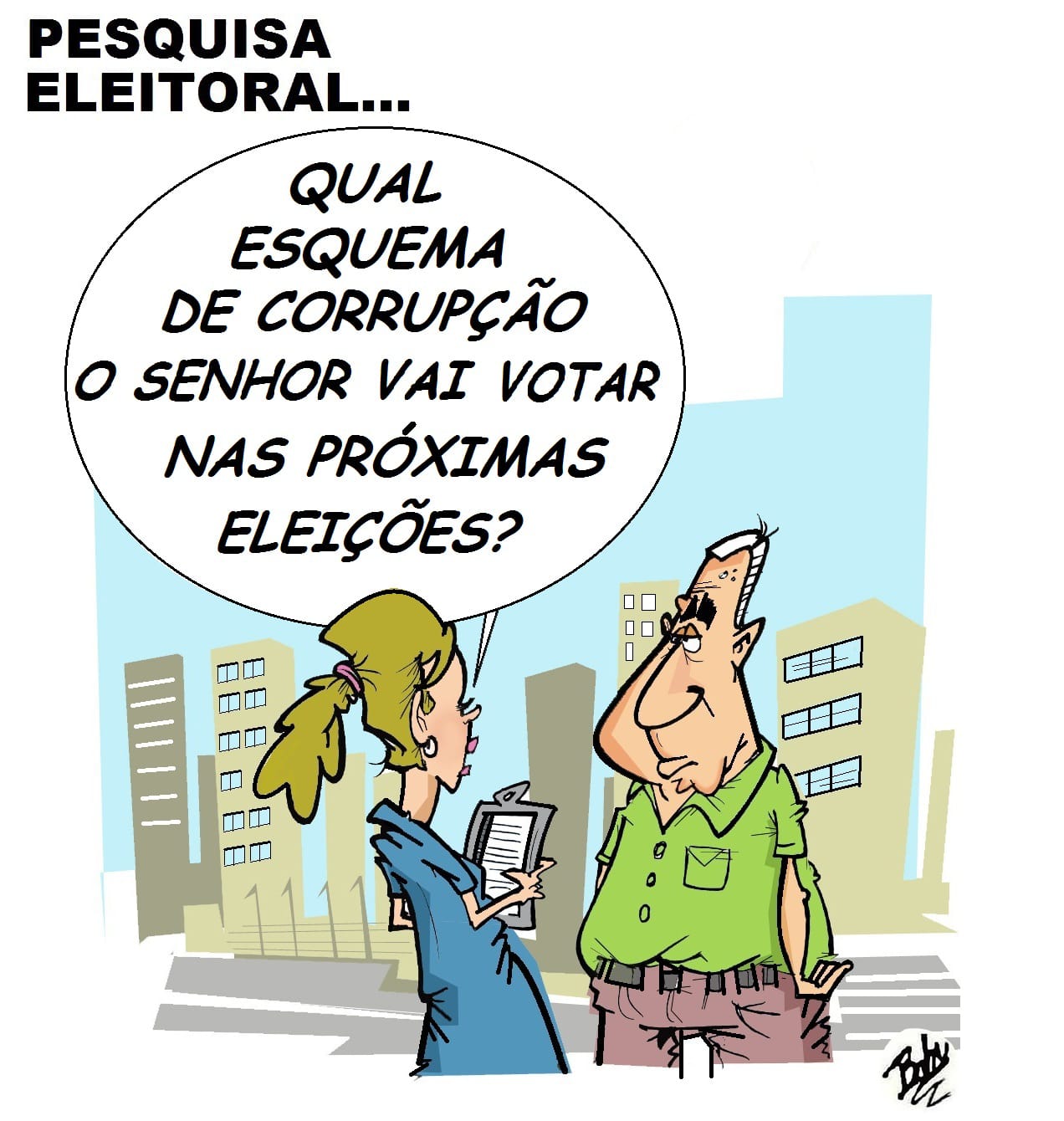 Charge da Semana – Pesquisa eleitoral 2022 - Jornal A Estância de Guarujá